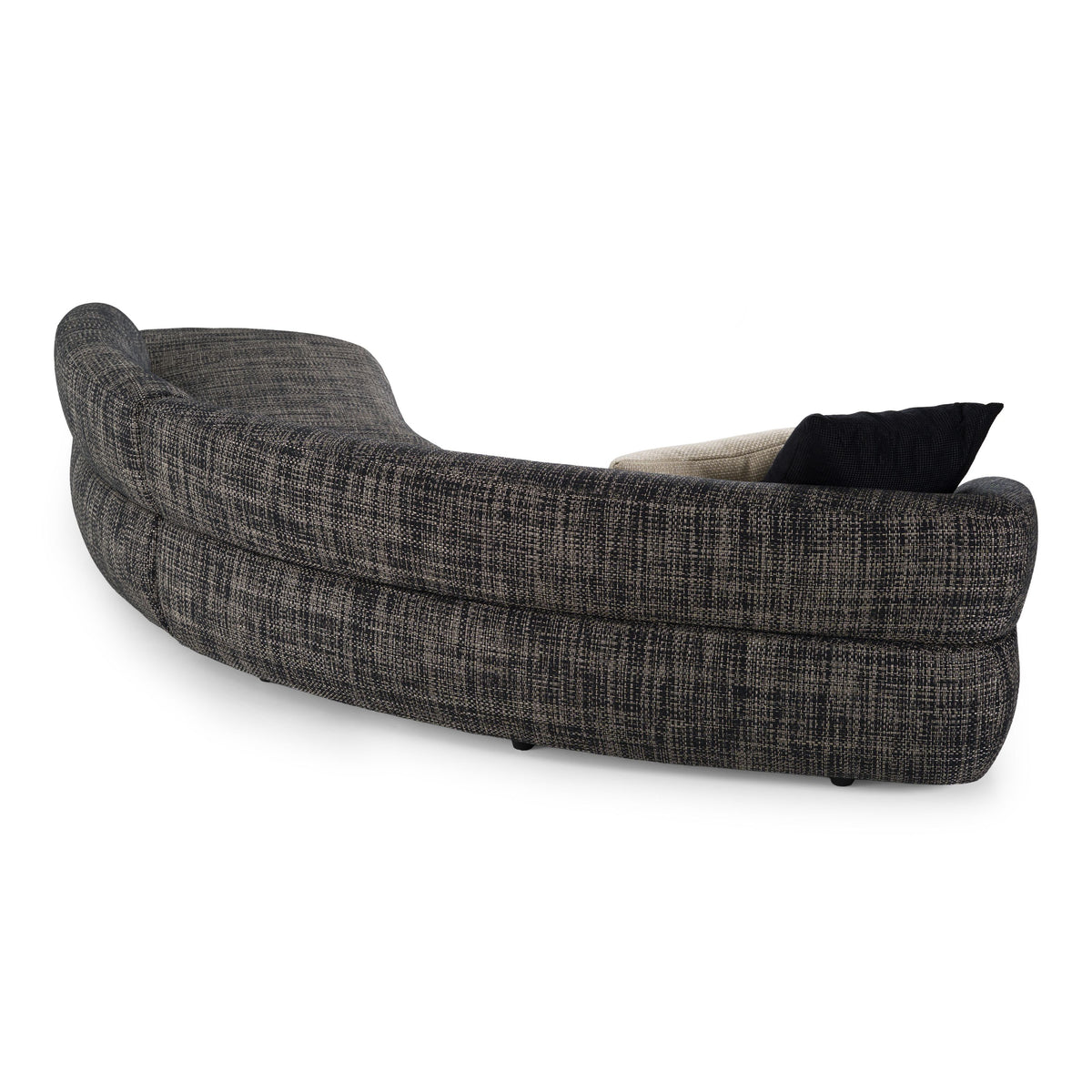 Daytenne 140" Modern Dark Grey Curved Sectional Sofa