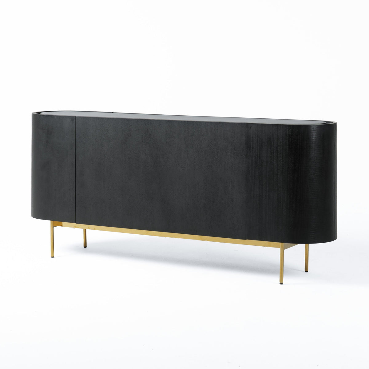 Anita Modern Black Oak & Gold Buffet