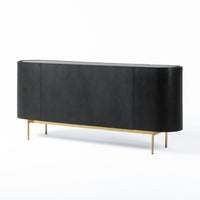 Anita Modern Black Oak & Gold Buffet