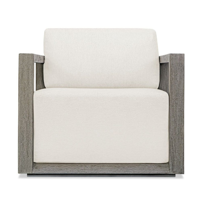 Richie White & Weathered Grey Outdoor Lounge Chair