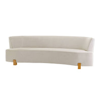 Claude 101" White Linen Sofa