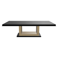 Judson 100" Black & Brass Dining Table