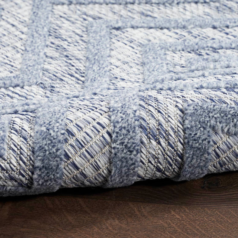 Aericka Indoor/Outdoor Blue Denim Area Rug - Elegance Collection