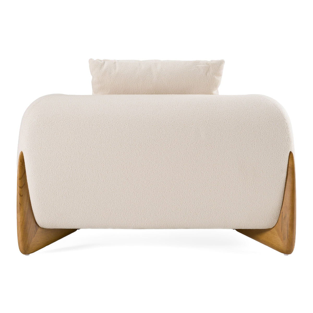 Palacio Cream Fabric and Walnut Accent Chair