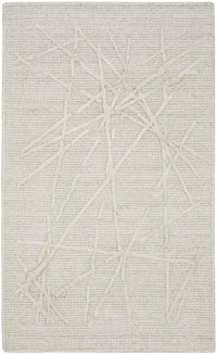 Alexis Modern Rrhythmic Ivory Grey Area Rug