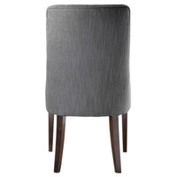 Patrio Charcoal Grey & Dark Walnut Armless Chair (Set of 2)