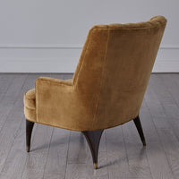 Channel Toast Velvet Accent Chair
