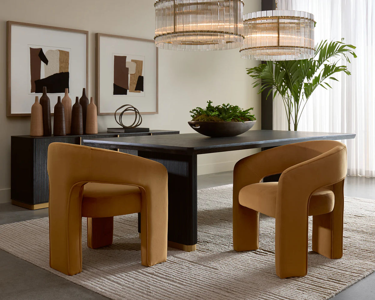 Isidore Meg Gold Upholstered Dining Chair