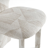 Ivy Modern Beige Pattern Fabric Dining Chair (Set of 2)