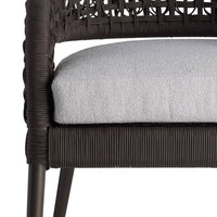 Juri Outdoor Charcoal Brown & Performance Boucle Dining Chair
