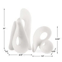 River Flowing Smooth Indoor/Outdoor Sculptures (Set of 2)