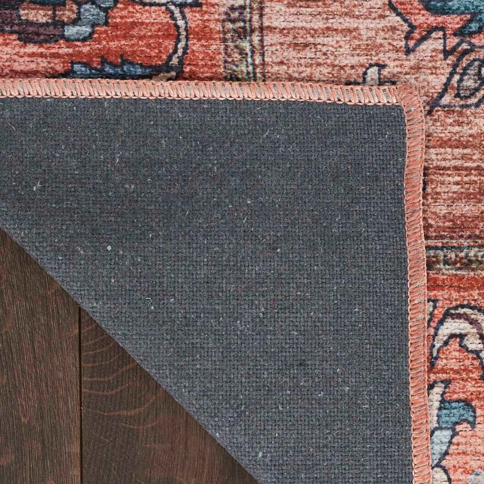 Ruby Rust Multicolour Washable Area Rug