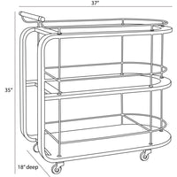 Brays White Wash Bar Cart