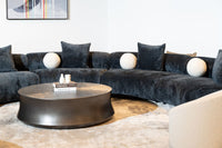 Evelyn 4 Piece Dark Grey Curved Modular Sectional Sofa