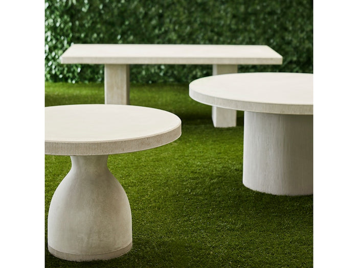 Largo 60" Indoor/Outdoor Grey Round Dining Table