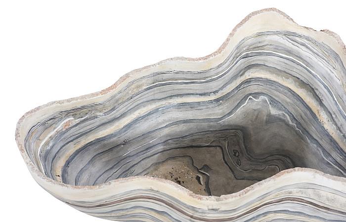 Ivy Cast Grey Onyx Bowl, Faux Finish