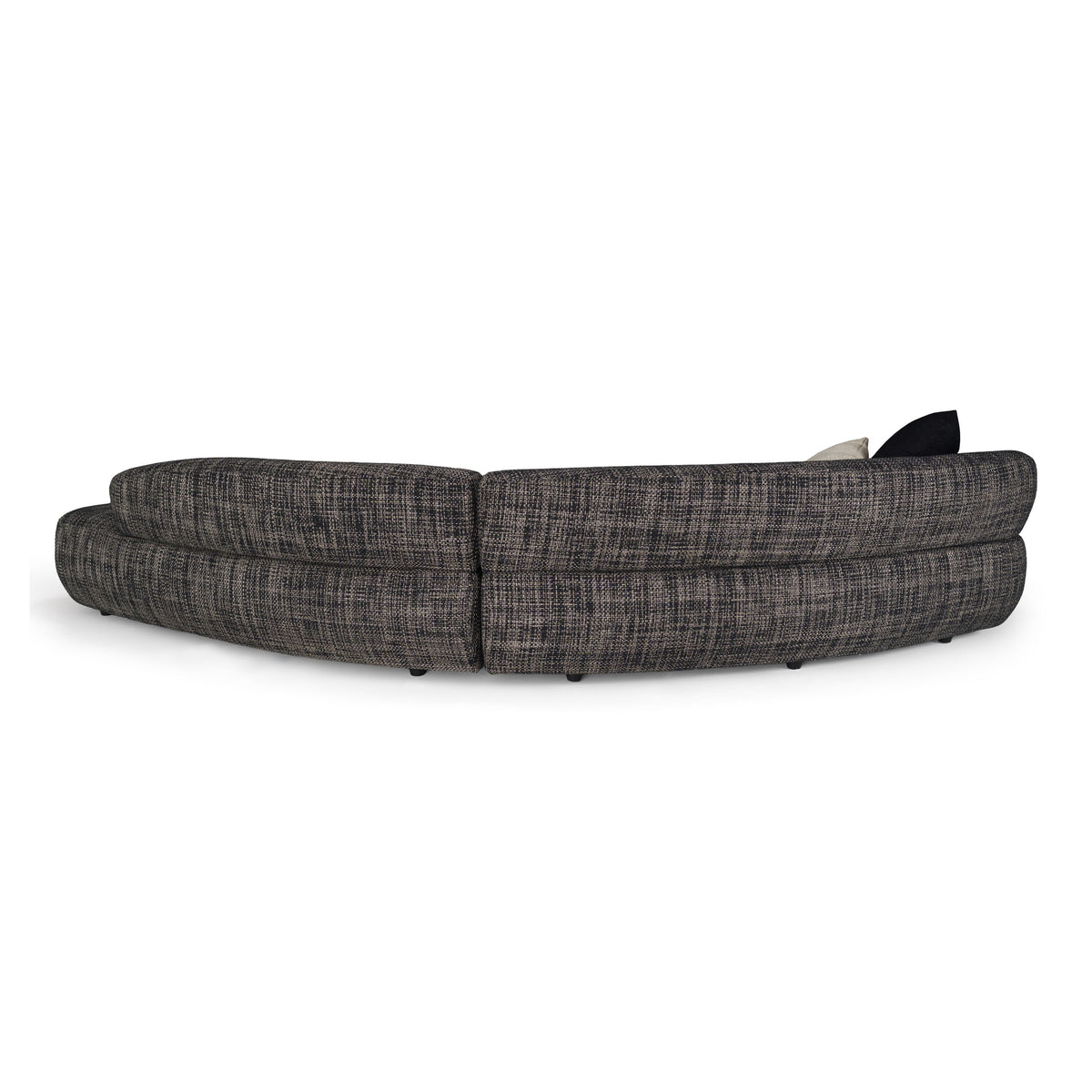 Daytenne 140" Modern Dark Grey Curved Sectional Sofa