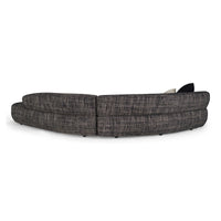 Daytenne 140" Modern Dark Grey Curved Sectional Sofa