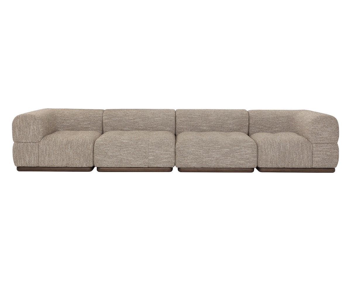 Mallo Dusty Greige Modular Corner Armless Chair