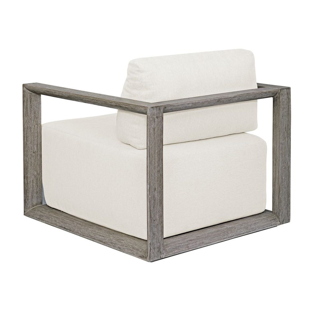 Richie White & Weathered Grey Ooutdoor Lounge Chair