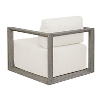Richie White & Weathered Grey Ooutdoor Lounge Chair