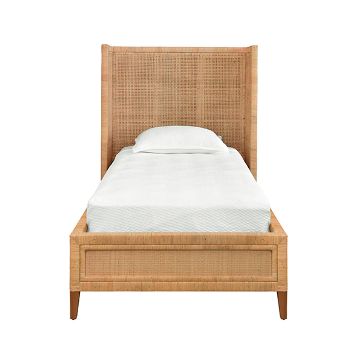 Ottilie Winged Wrapped Rattan Bed