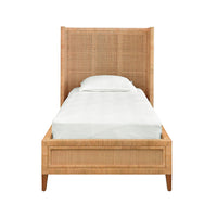 Ottilie Winged Wrapped Rattan Bed
