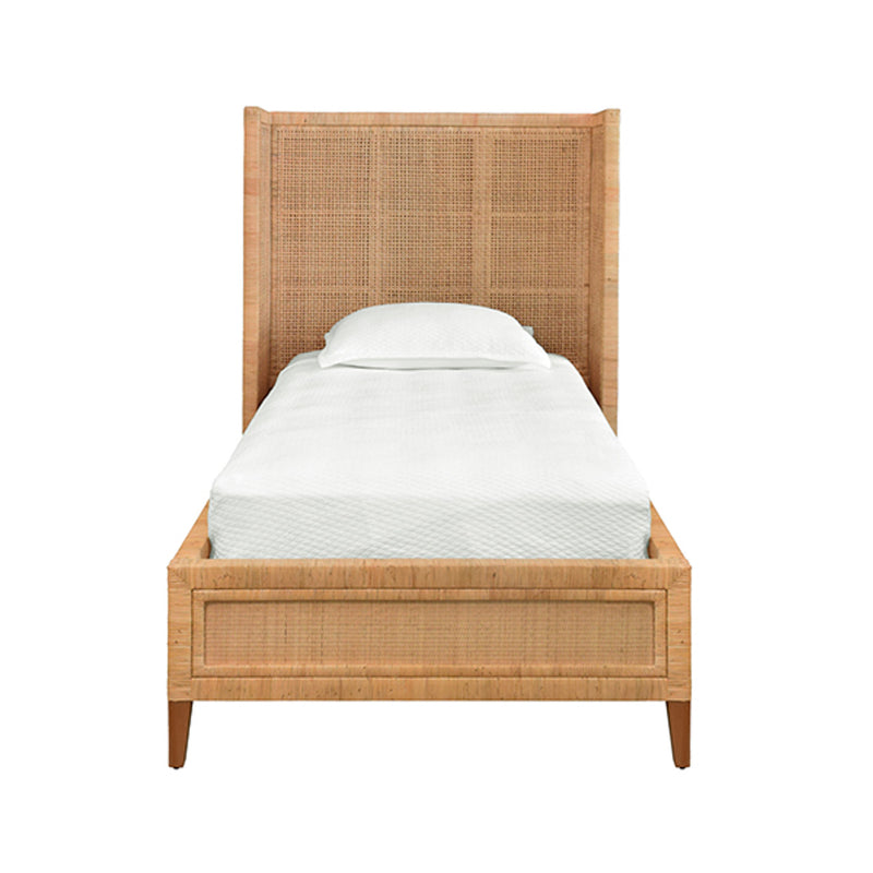Ottilie Winged Wrapped Rattan Bed