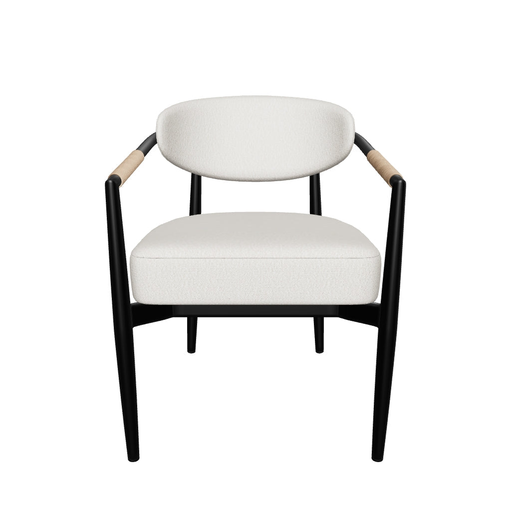 Marita Cream & Black Indoor/Outdoor Armchair