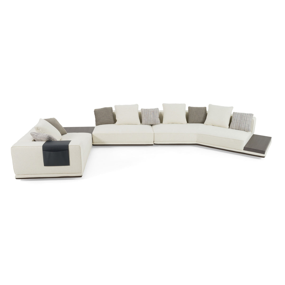 Nicole Modern Ivory Modular Sectional With Coffee Table