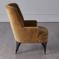 Channel Toast Velvet Accent Chair