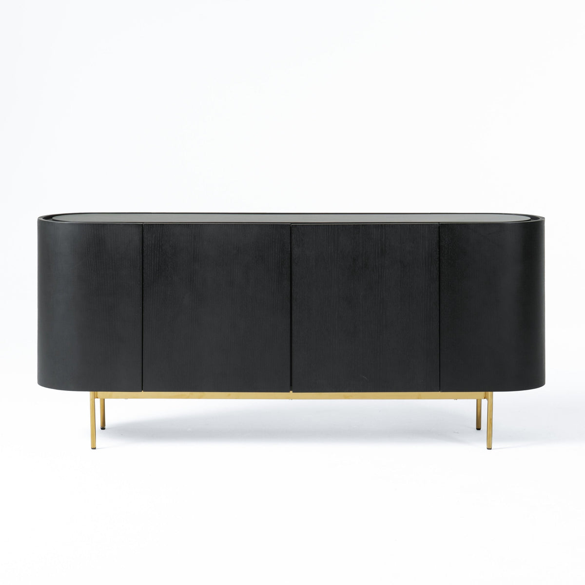 Anita Modern Black Oak & Gold Buffet