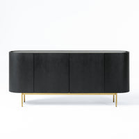 Anita Modern Black Oak & Gold Buffet