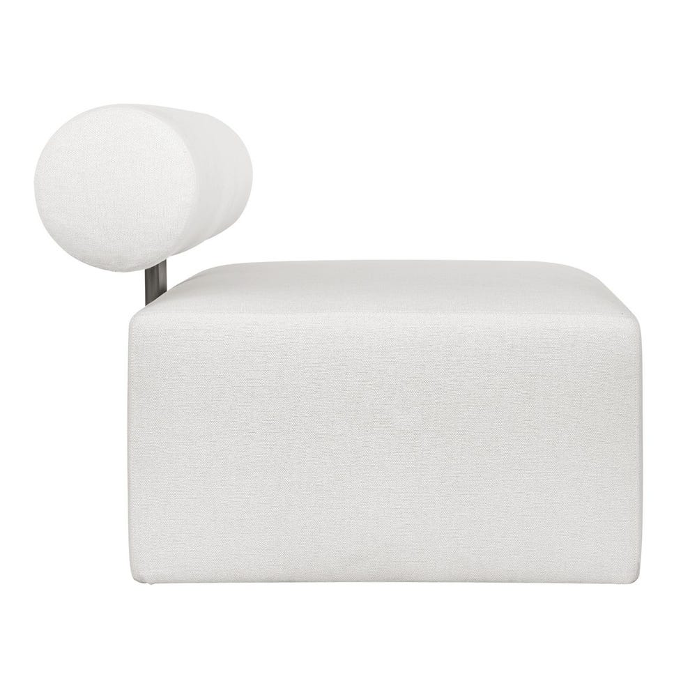 Verah White Outdoor Armless Modular Sofa/Accent Chair