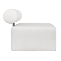 Verah White Outdoor Armless Modular Sofa/Accent Chair