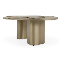 Meline Modern Antique Brass Nesting Coffee Table Set