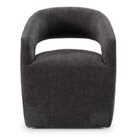 Gastra Modern Dark Grey Fabric Dining Chair