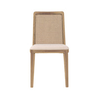 Cane Oyster Linen Natural Dining Chair (Set of 2)