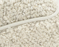 Helena Curved Cream Fabric Ottoman