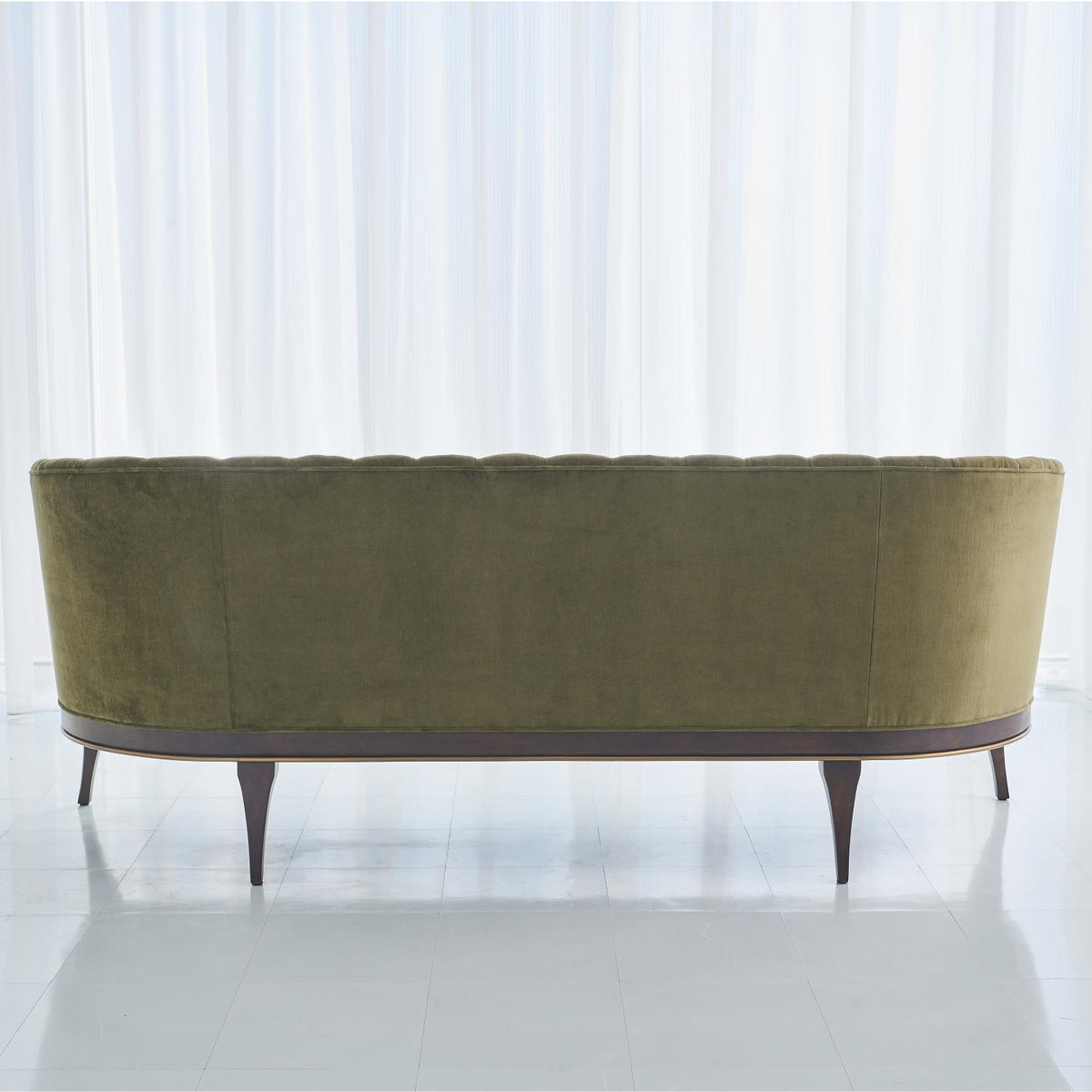 Channel 80" Moss Green Velvet Sofa