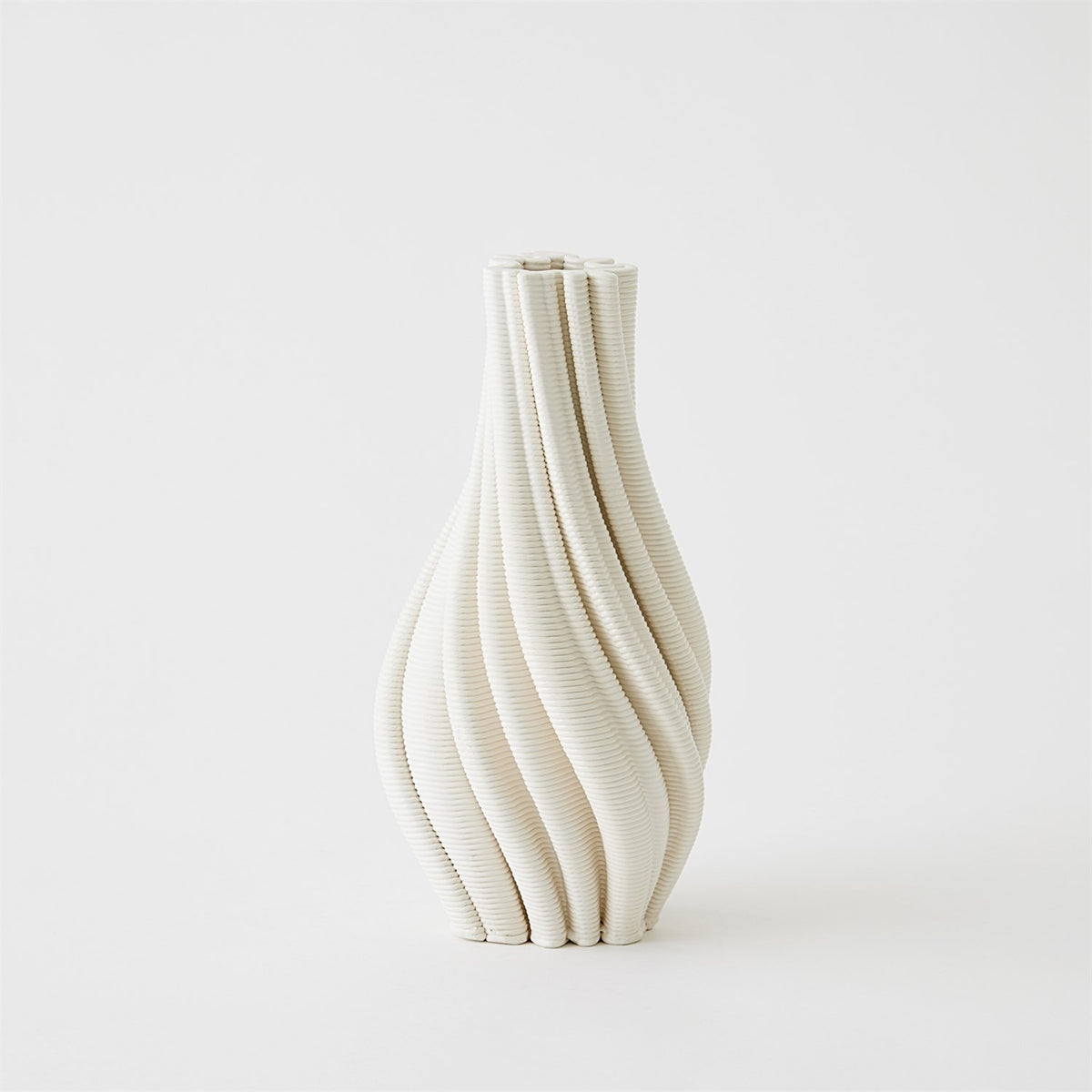 Twist White Matte Vase (2 Sizes Available)