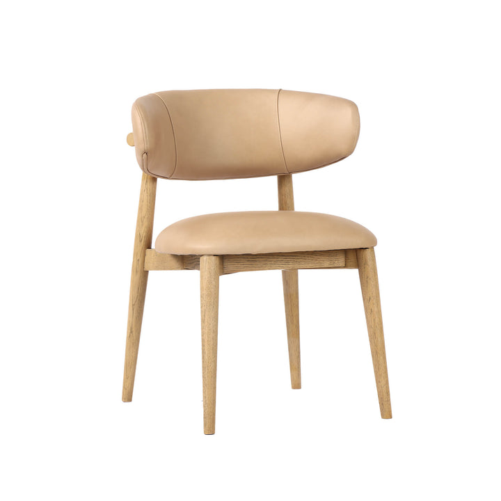 Rowan Nude Leather Dining Chair