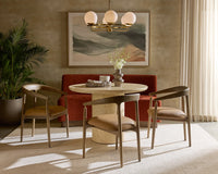 Cinder 66.75" Opera Spice Upholstered Dining Banquette