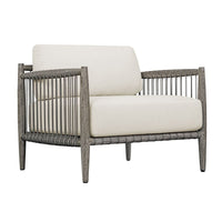 Clara White & Grey Outdoor Lounge Chair
