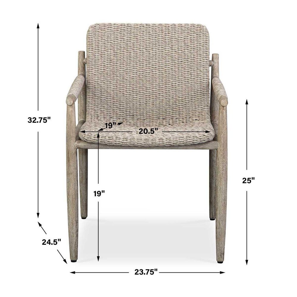 Audrey All Weather Outdoor Oatmeal Dining Chair