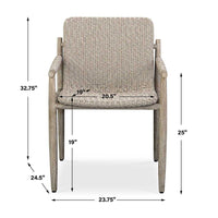Audrey All Weather Outdoor Oatmeal Dining Chair