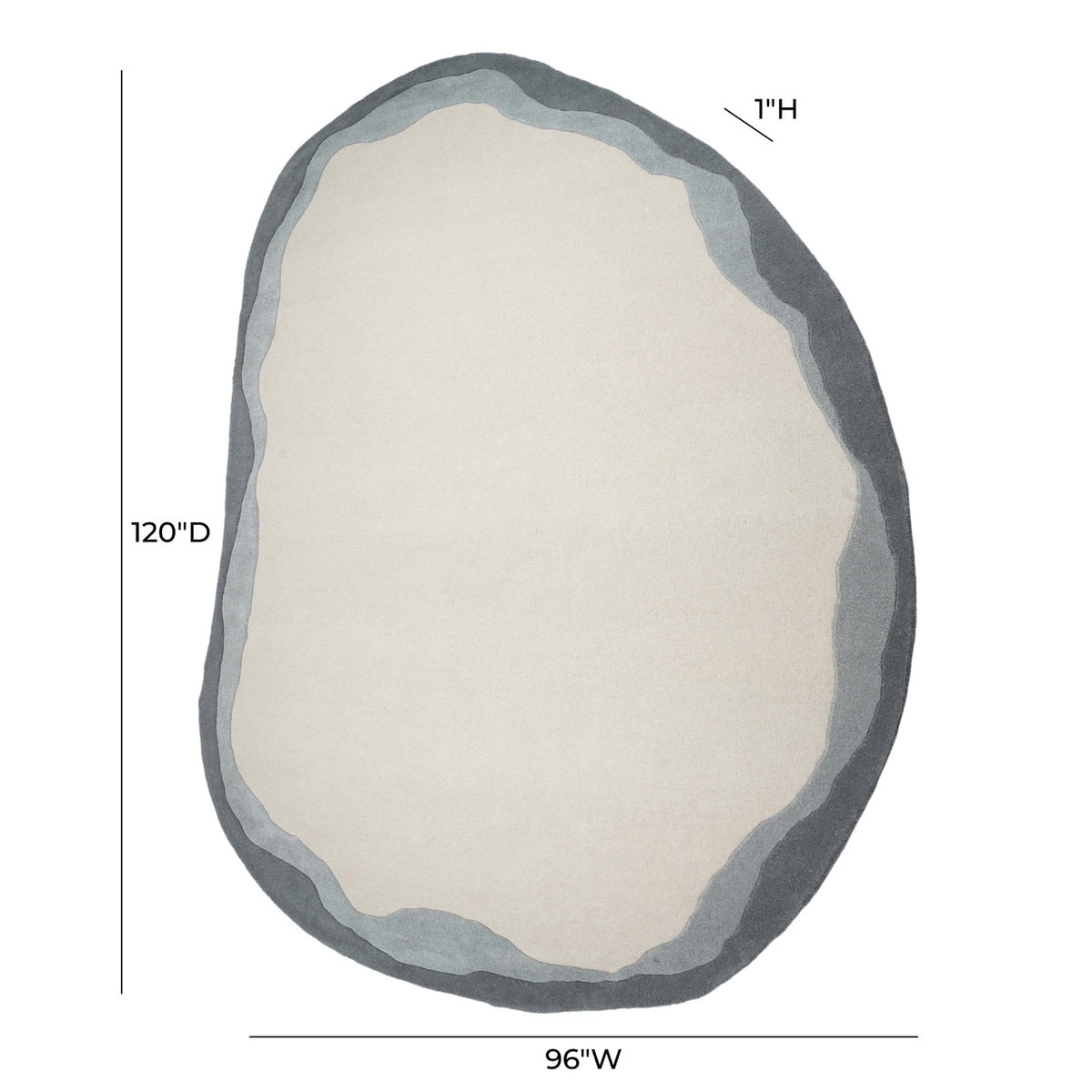 Torrence Curves Grey & Natural Area Rug