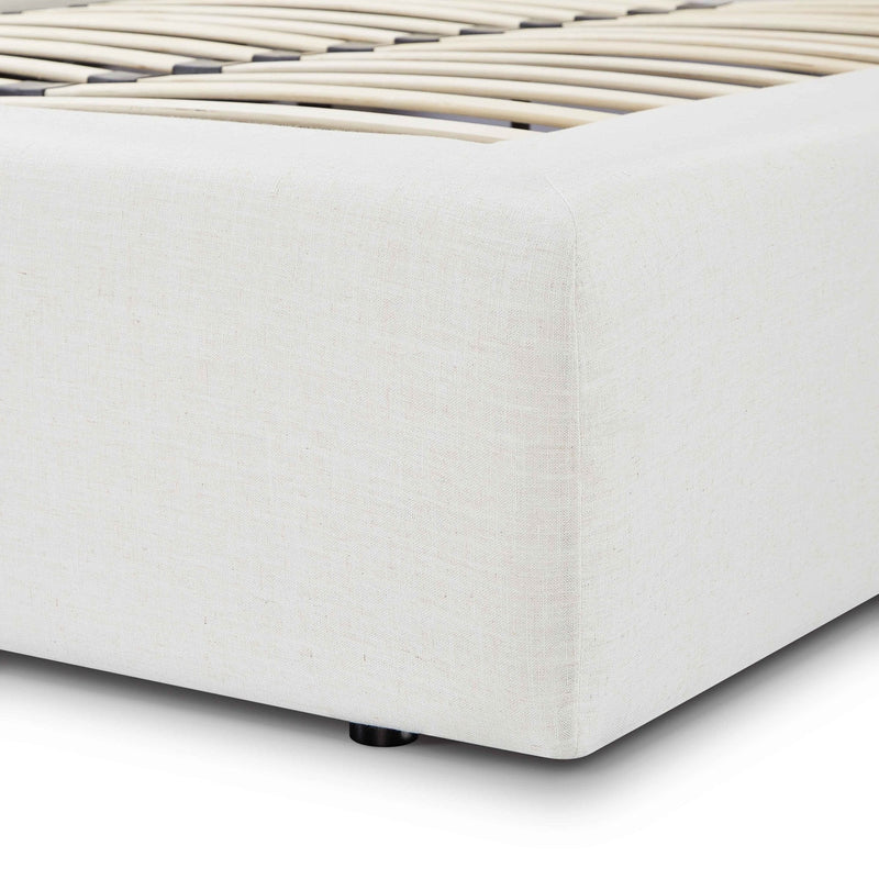 Aubrielle Cream Upcycled Linen Storage Bed