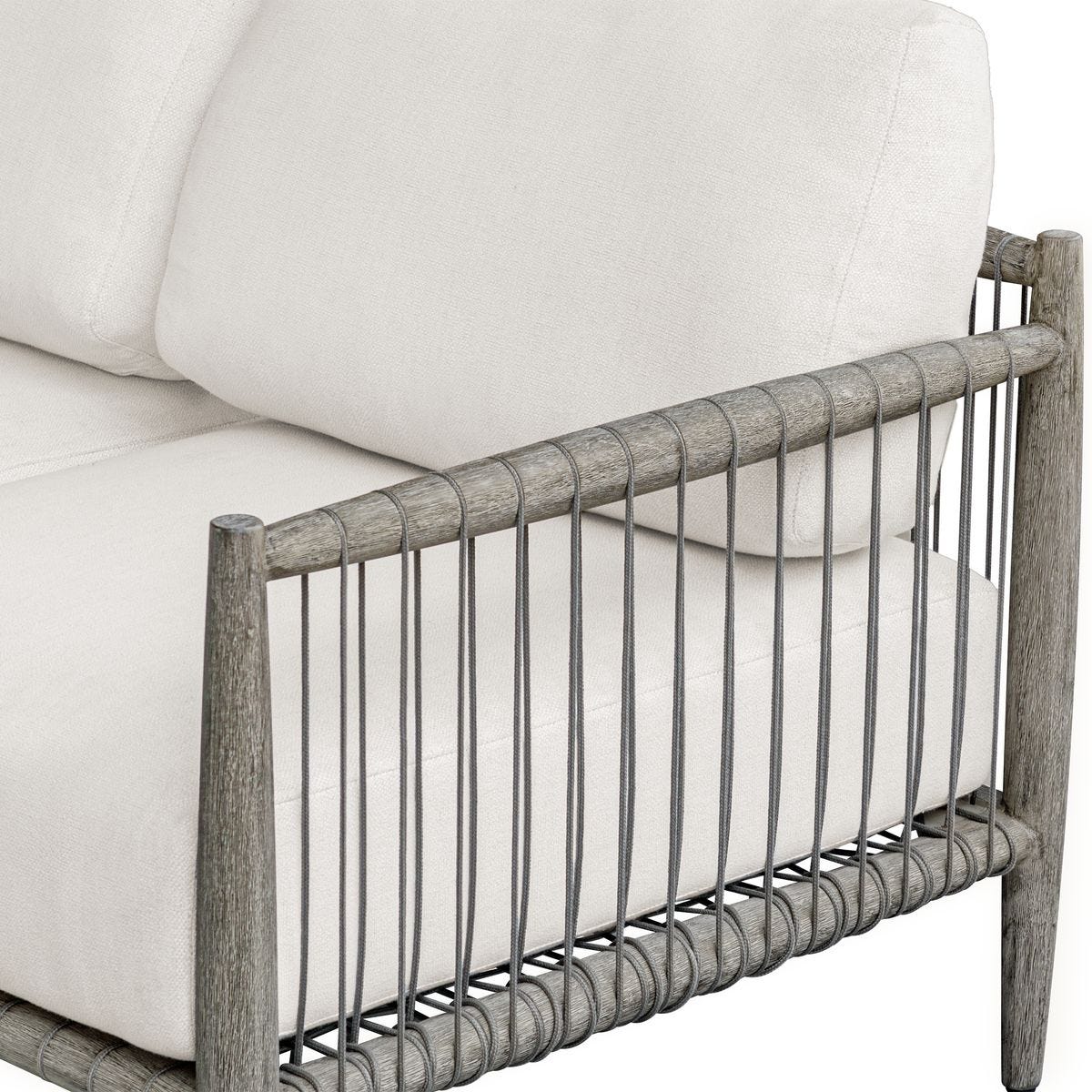 Clara 80" White & Grey Outdoor Sofa