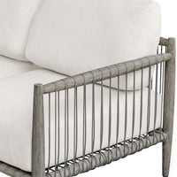 Clara 80" White & Grey Outdoor Sofa